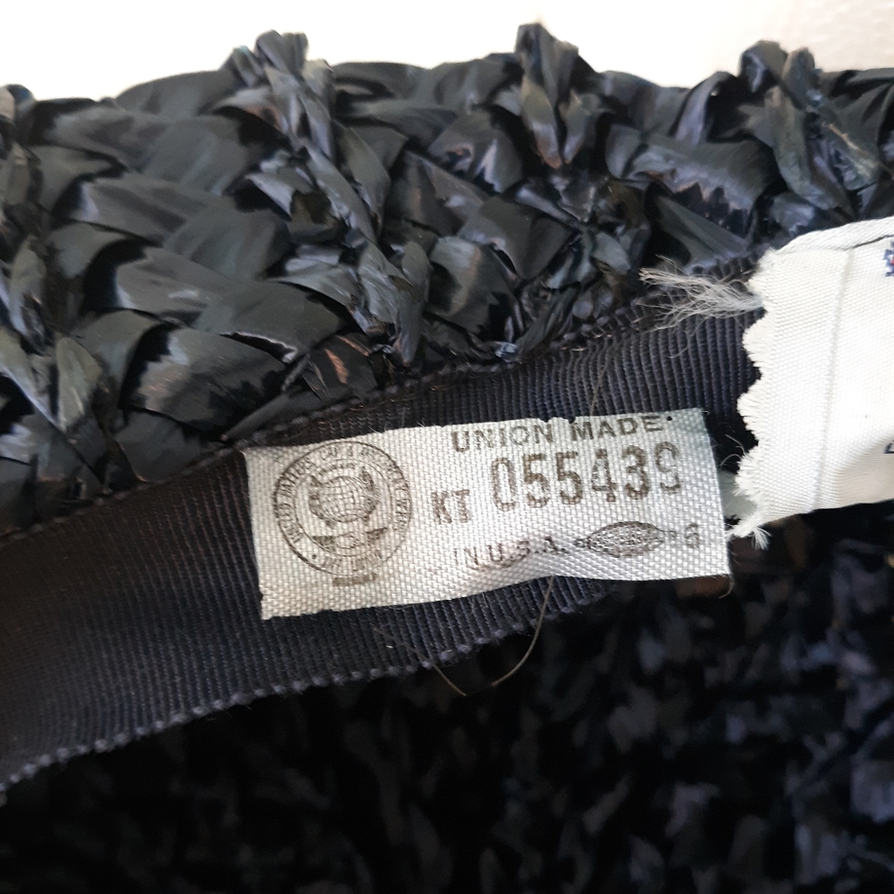 Vtg union Kutz navy straw hat - Picture 4 of 5